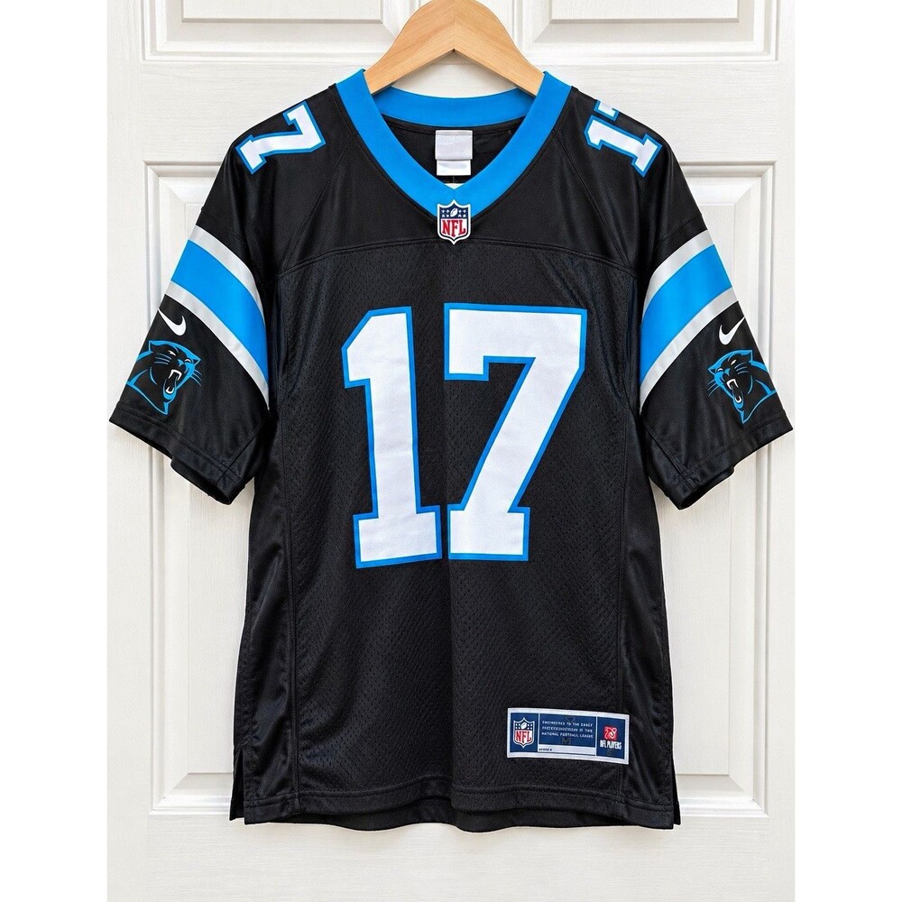 NFL Pro Line Carolina Panthers Leggette #17 Football Jersey Men’s Small Black Bl